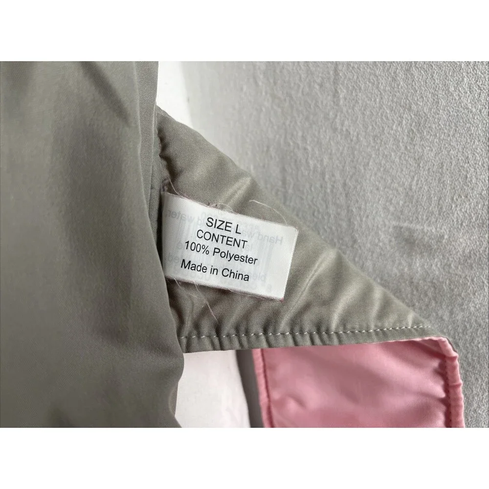 Boots & Barkley Puffer Vest Dog Size Large Pink White Gray Chevron Winter Coat